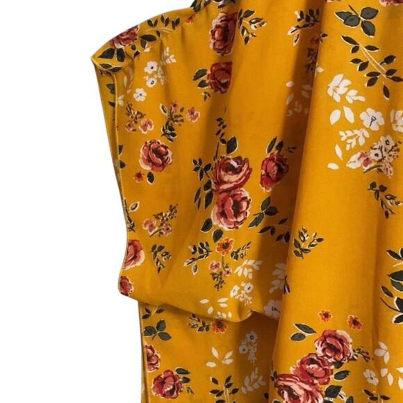 No Boundaries Juniors Golden Floral Kimono Top Size L - Picture 5 of 13